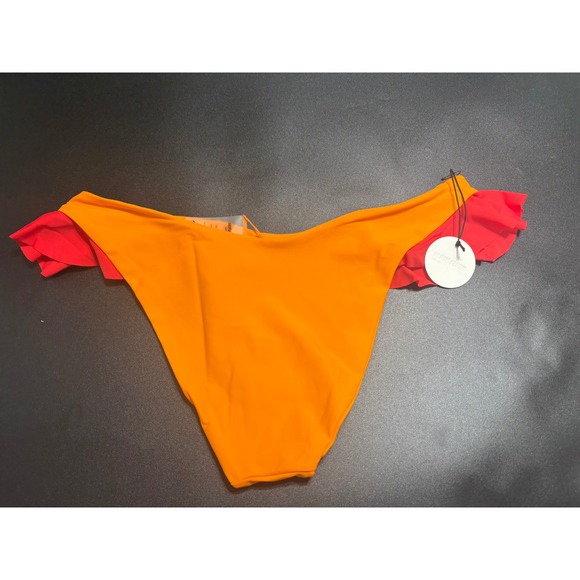 Andrea Iyamah NEW Aisha Ruffle Bottom‎ in Orange/Red Size XL - Picture 2 of 5
